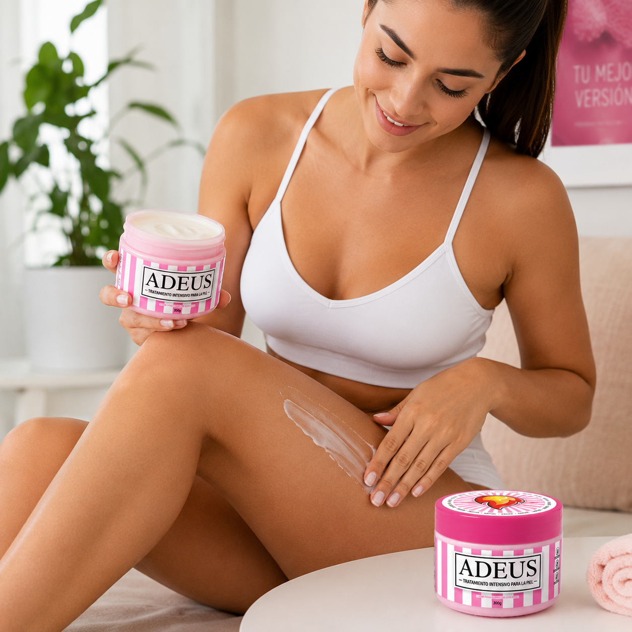 Crema Corporal ADEUS® Reafirmante y Anticelulitis 300 g | Piel Más Firme y Suave