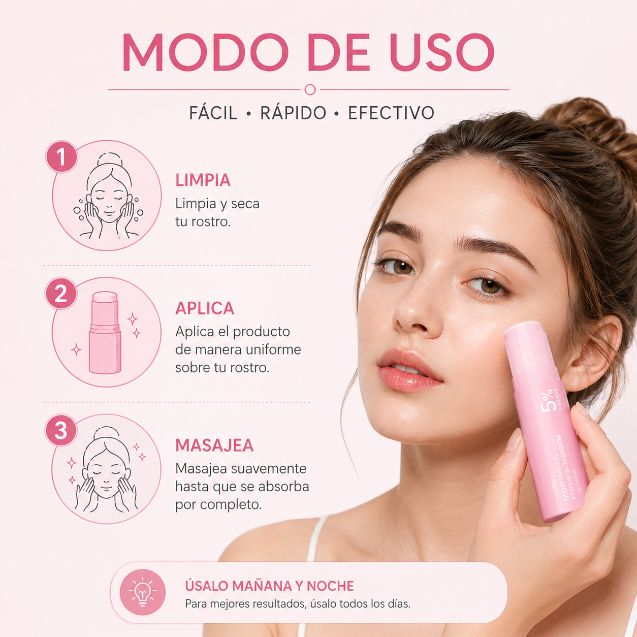 PDRN Pink Collagen Stick™ | Reafirmante, Hidratante y Antiarrugas Instantáneo